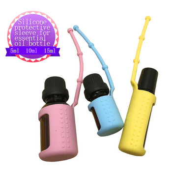 Silicone Essential Oil Case for 5/10/15ml Bottle 6Pcs/set Protector Case Protect Cover Protect Bottle Organizer Holder